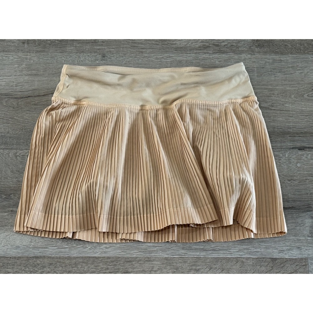Lululemon Pleated Tennis Skirt Peach Apricot Built-in Shorts Size 4